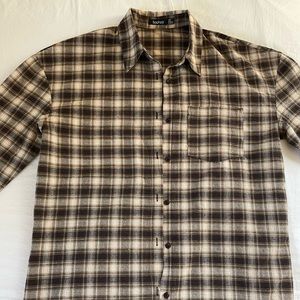 Boohoo Oversized Brown Flannel